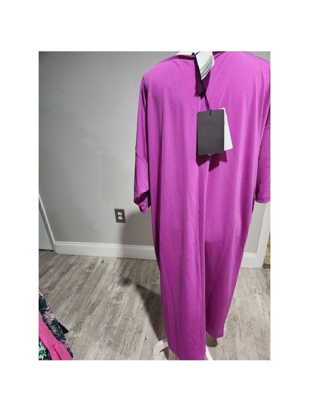 Marina Rinaldi Olivetti T-shirt Dress Size 12-14 (M) NWT in Fuchsia - Picture 4 of 6